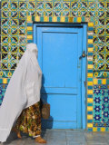 Pilgrim at the Shrine of Hazrat Ali, Mazar-I-Sharif, Afghanistan Photographic Print by Jane Sweeney