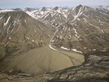 Alluvial Fan, Adventdalen,Spitsbergen, Norway, Scandinavia Photographic Print by Tony Waltham