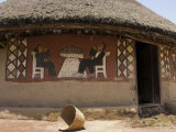 Painted Houses of the Alaba Peoples Near Kulito, Ethiopia, Africa Photographic Print by Jane Sweeney