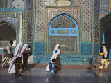 Pilgrims at the Shrine of Hazrat Ali, Mazar-I-Sharif, Afghanistan Photographic Print by Jane Sweeney