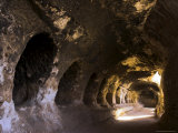 Corridor off Which Monks' Living Quarters were Carved in Cave 2 Photographic Print by Jane Sweeney