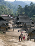 Nam Ded Mai Akha Village, Maung Sing, Laos, Indochina, Southeast Asia Photographic Print by Jane Sweeney