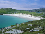Beach and Dunes of Shell-Sand, Huisinis, North Harris, Outer Hebrides, Scotland, UK Photographic Print by Tony Waltham