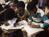 Children in School in Espungabera, Mamica Province, Mozambique, Africa Photographic Print by Liba Taylor