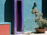 Pastel Coloured Walls in Village, La Placita, Tucson, Arizona, USA Photographic Print by Ruth Tomlinson