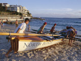 Traditional Row Boat Training for Lifesaving, Bondi Beach, New South Wales (N.S.W.), Australia Photographic Print by D H Webster