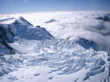 View of the Top of Fox Glacier, Westland, West Coast, South Island, New Zealand Photographic Print by D H Webster