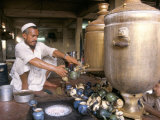 Tea Stall, Peshawar, North West Frontier Province, Pakistan Lámina fotográfica por Doug Traverso