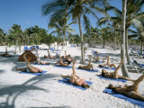 Yoga on the Beach, Cancun, Quintana Roo, Yucatan, Mexico, North America Photographic Print by Adina Tovy