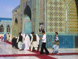 Pilgrims at the Shrine of Hazrat Ali, Who was Assassinated in 661, Mazar-I-Sharif, Afghanistan Photographic Print by Jane Sweeney