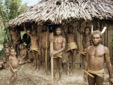 Yali People Watch Ceremony, Membegan, Irian Jaya, Indonesia, Southeast Asia Photographic Print by Jane Sweeney