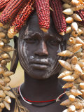 Portrait of a Mursi Lady, South Omo Valley, Ethiopia, Africa Photographic Print by Jane Sweeney