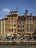 Starezawasto (Old Town) with Cafes, Warsaw, Poland Photographic Print by Adina Tovy