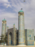White Pigeons Fly Around the Shrine of Hazrat Ali, Mazar-I-Sharif, Afghanistan Photographic Print by Jane Sweeney