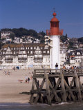 Lighthouse and Jetty, Trouville, Basse Normandie (Normandy), France Photographic Print by Guy Thouvenin Lighthouse and Jetty, Trouville, Basse Normandie (Normandy), France Photographic Print by Guy Thouvenin