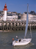 Lighthouse and Jetty, Trouville, Basse Normandie (Normandy), France Photographic Print by Guy Thouvenin Lighthouse and Jetty, Trouville, Basse Normandie (Normandy), France Photographic Print by Guy Thouvenin