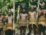 Yali Men at a Ceremony, Membegan, Irian Jaya (West Irian) (Irian Barat), New Guinea, Indonesia Photographic Print by Jane Sweeney