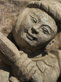 Carving on Traditional Wooden Monastery, Shwenandaw Kyaung, Myanmar Photographic Print by Jane Sweeney
