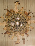 The Magnificent and Incongruous Bedroom Ceiling, in a Restored Traditional Pol House, Gujarat State Photographic Print by John Henry Claude Wilson