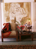 Paintings by Jaya Rastogi Wheaton, in Artists House in Jaipur, Rajasthan State, India Fotografie-Druck von John Henry Claude Wilson
