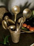 Traditional Brass Kitchen Utensils in a Home, Amber, Near Jaipur, Rajasthan State, India Photographic Print by John Henry Claude Wilson