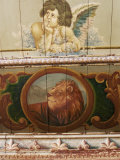 Detail of the Painted Ceiling Done in the European Style in Restored Traditional Pol House Photographic Print by John Henry Claude Wilson