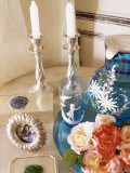 Bedside Table Detail in Private Residence, Samode Bagh or Garden, Samode, Rajasthan State, India Photographic Print by John Henry Claude Wilson