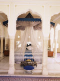 Traditional Rajput Columns and Cuspid Arches in Tented Guest Bedroom, Samode, India Photographic Print by John Henry Claude Wilson