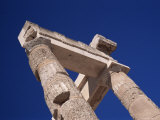 Detail of Top of Temple, Acropolis, Lindos, Rhodes, Dodecanese Islands, Greece Photographic Print by Tom Teegan