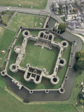Aerial View of Beaumaris Castle, Unesco World Heritage Site, Gwynedd, Wales, United Kingdom Photographic Print by Adam Woolfitt