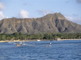 View of Diamond Head Crater, Oahu, Hawaii, Hawaiian Islands, USA Photographic Print by Alison Wright