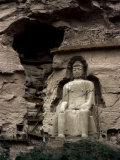 Great Buddha at Bingling Temple, Yellow River, Near Lanzhou, China Photographic Print by Occidor Ltd 