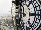 Adam Woolfitt - Close-Up of the Clock Face of Big Ben, Houses of Parliament, Westminster, London, England Fotografická reprodukce