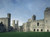 Caernarfon (Caernarvon) Castle, Unesco World Heritage Site, Gwynedd, Wales, United Kingdom Photographic Print by Adam Woolfitt