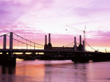 Dawn Over Battersea Power Station and Chelsea Bridge, London, England, United Kingdom Photographic Print by Nick Wood