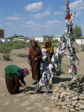 Ribbons Tied for Children, Money or Personal Object Offered, Kunya Urgench, Turkmenistan Photographic Print by Occidor Ltd 