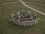 Aerial View of Stonehenge, Unesco World Heritage Site, Salisbury Plain, Wiltshire, England Photographic Print by Adam Woolfitt
