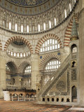 Interior of the Selimiye Mosque, Edirne, Anatolia, Turkey, Eurasia Photographic Print by Adam Woolfitt