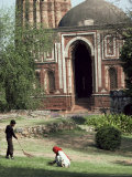 Minaret and Quwwat Ul Islam Mosque, Delhi, India Photographic Print by Adam Woolfitt