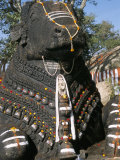 Nandi Bull Statue, Chamundi Hills, Karnataka, India Photographie par Occidor Ltd 