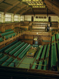 Interior of the Commons Chamber, Houses of Parliament, Westminster, London, England Photographic Print by Adam Woolfitt