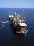Platform and Drill Rig, Morecambe Bay Gas Field, Lancashire, England, United Kingdom Photographic Print by Nick Wood
