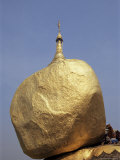 Golden Rock, the Balancing Boulder Temple of Kyaikbyo, Myanmar (Burma) Photographic Print by Alison Wright