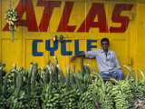 Bananas for Sale in the Market, Karnataka, India Photographic Print by Occidor Ltd 