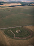 Aerial View of Stonehenge, Unesco World Heritage Site, Salisbury Plain, Wiltshire, England Photographic Print by Adam Woolfitt