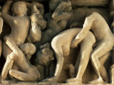 Detail from the Lakshmana Temple, Western Group, Khajuraho, Madhya Pradesh State, India Photographic Print by John Henry Claude Wilson
