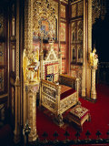The Throne, House of Lords, Houses of Parliament, Westminster, London, England Photographic Print by Adam Woolfitt