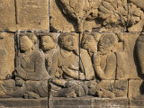 Detail of Carved Frieze, Borobudur, Unesco World Heritage Site, Java, Indonesia Photographic Print by R H Productions 