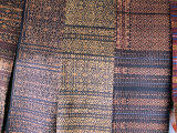 Traditional Ikat Weavings, Bena Village, Flores, Indonesia, Southeast Asia Photographic Print by Alison Wright