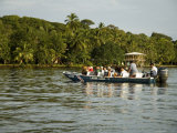 Tourist Boat on Canal,Tortuguero, Costa Rica, Central America Photographic Print by R H Productions